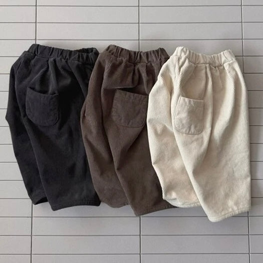 Bruine broek uit ribstof