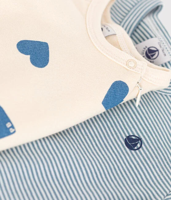Pyjama Petit Bateau - blauwe streepjes