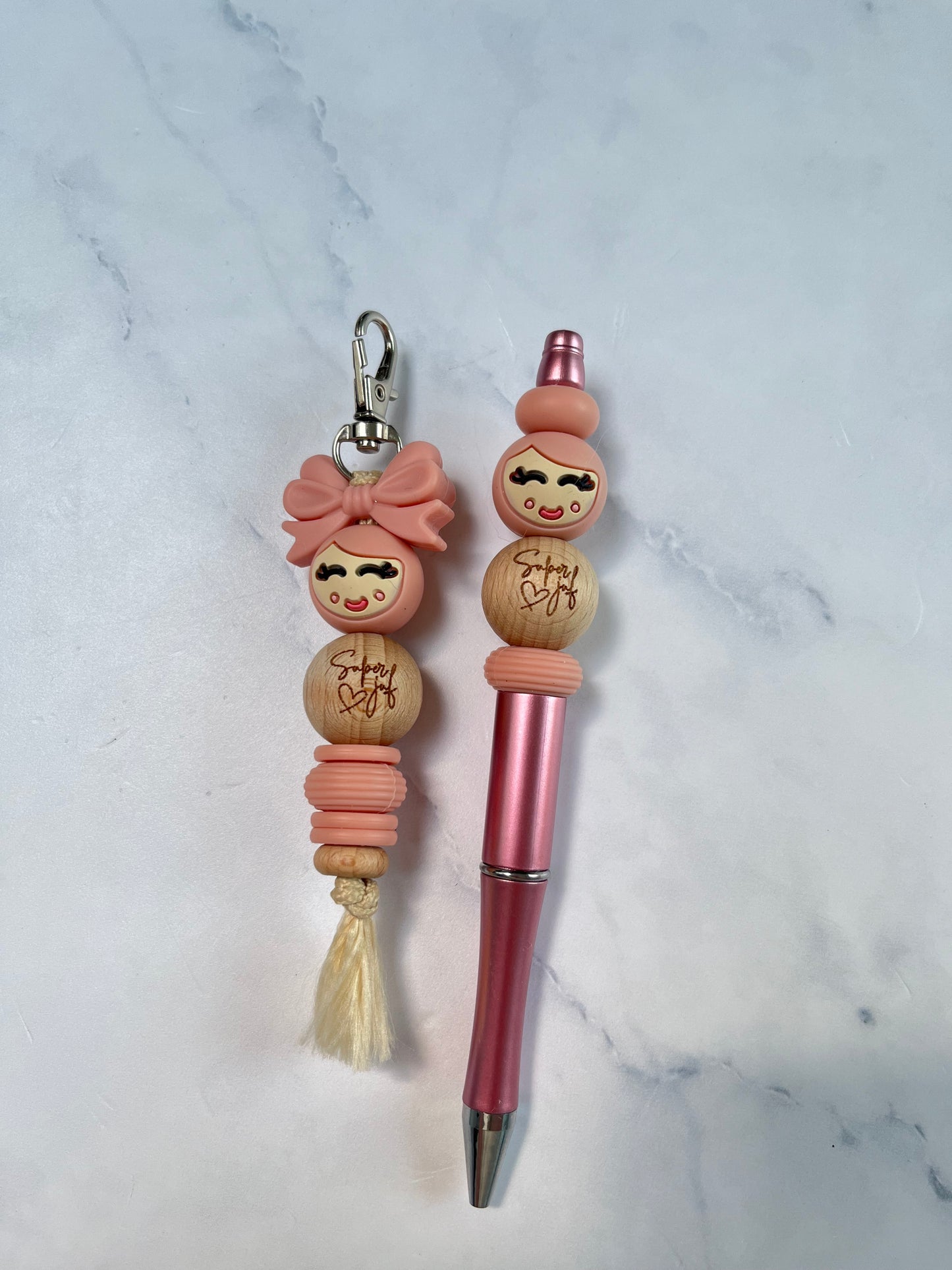 Setje pen + sleutelhanger