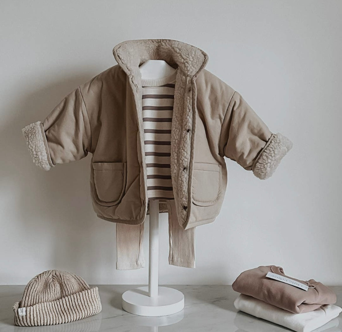 Gestreepte sweater - lila