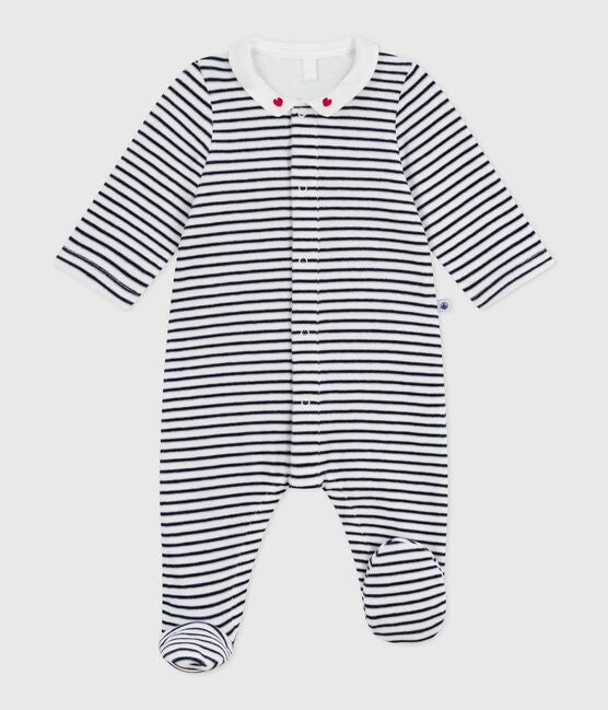Fluwelen pyjama met voetjes
