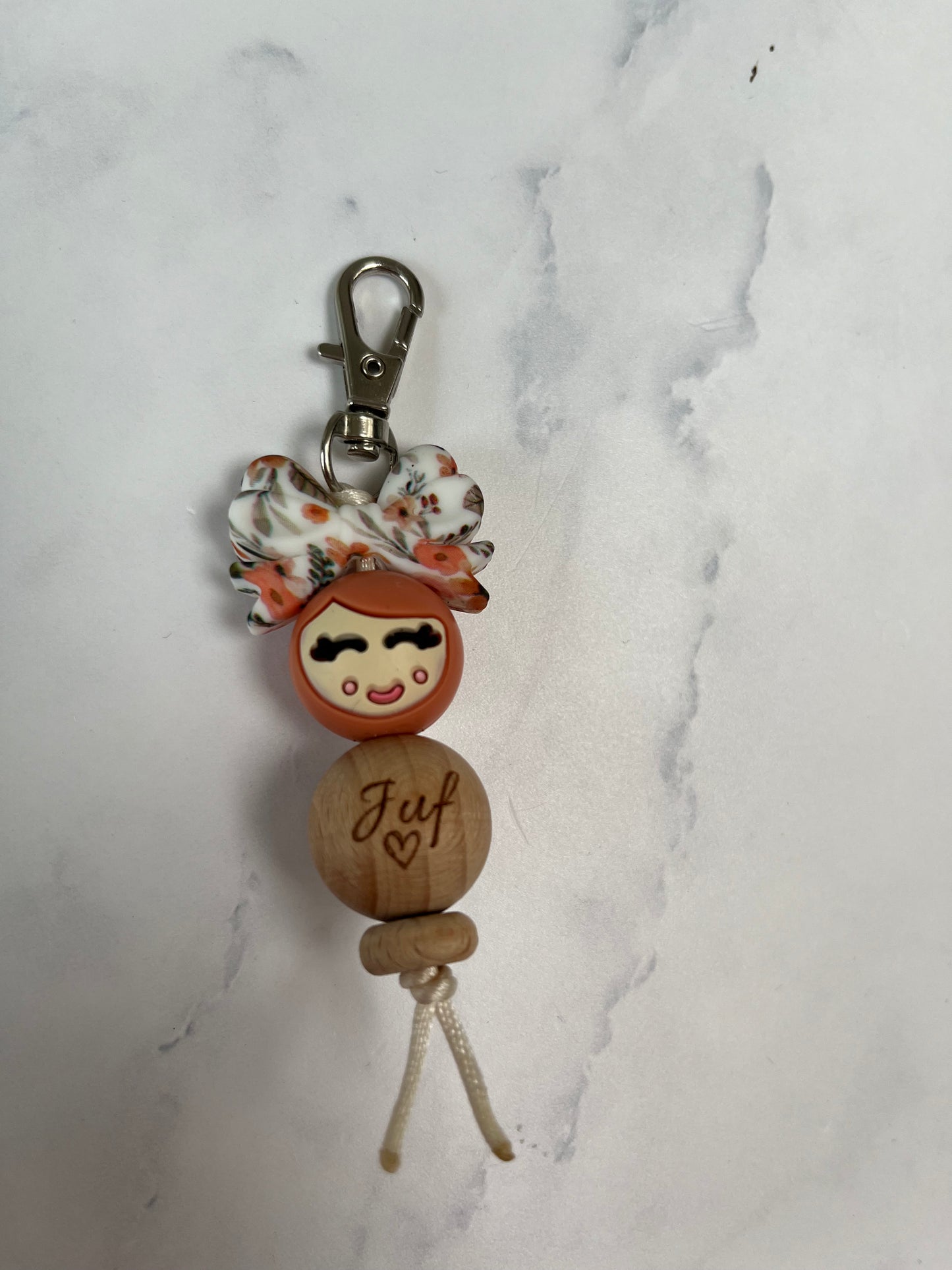 Sleutelhanger “jufje van geluk”