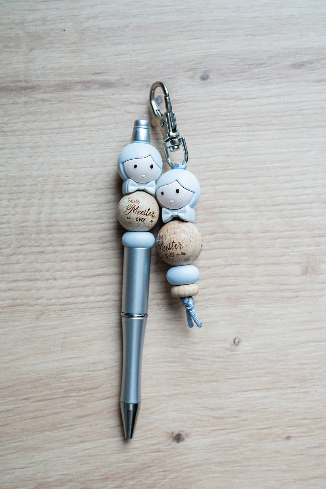 Setje pen & sleutelhanger 'beste meester ever'
