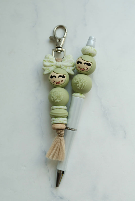 Setje pen + sleutelhanger