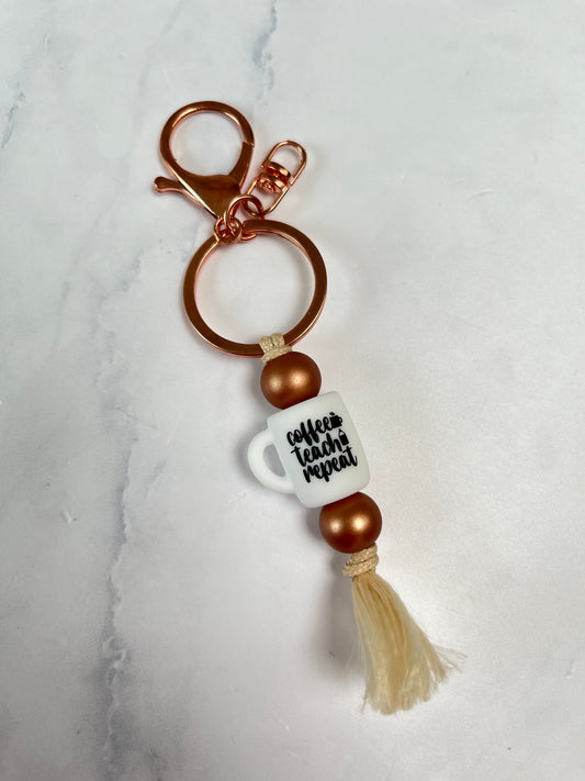 Sleutelhanger koffie-teach-repeat