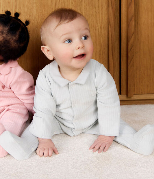 Pyjama met voetjes - blauwgrijs