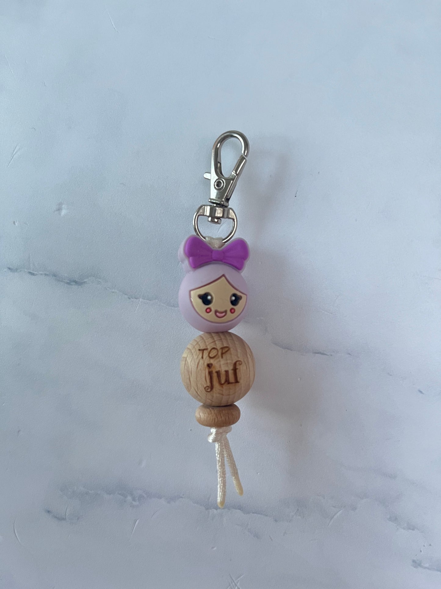Sleutelhanger “jufje van geluk”