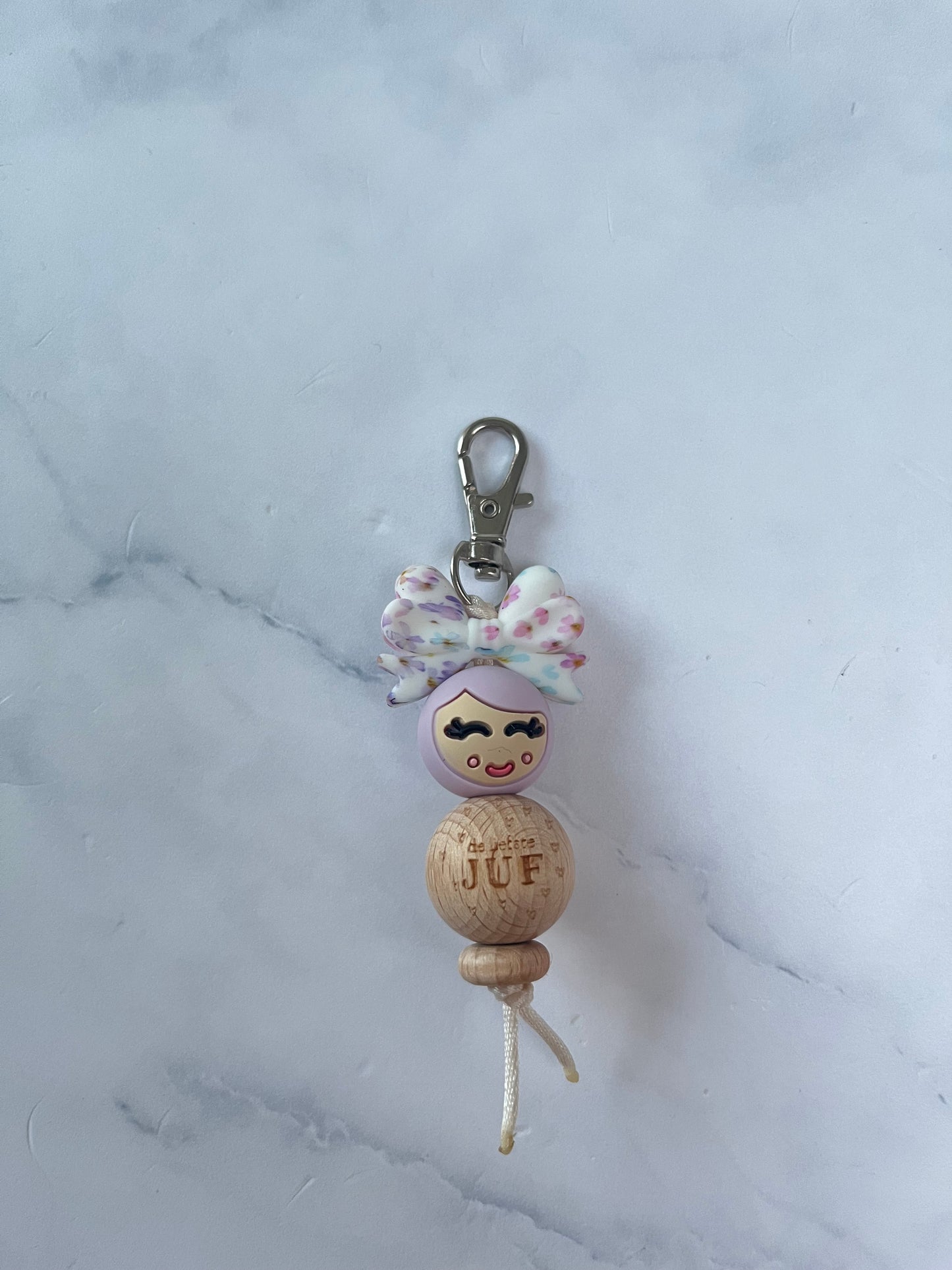Sleutelhanger “jufje van geluk”