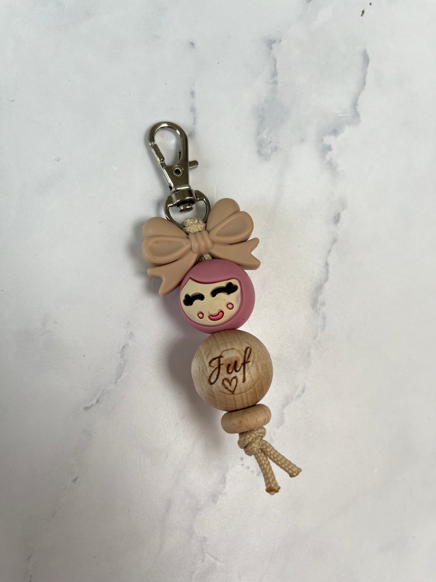 Sleutelhanger “jufje van geluk”