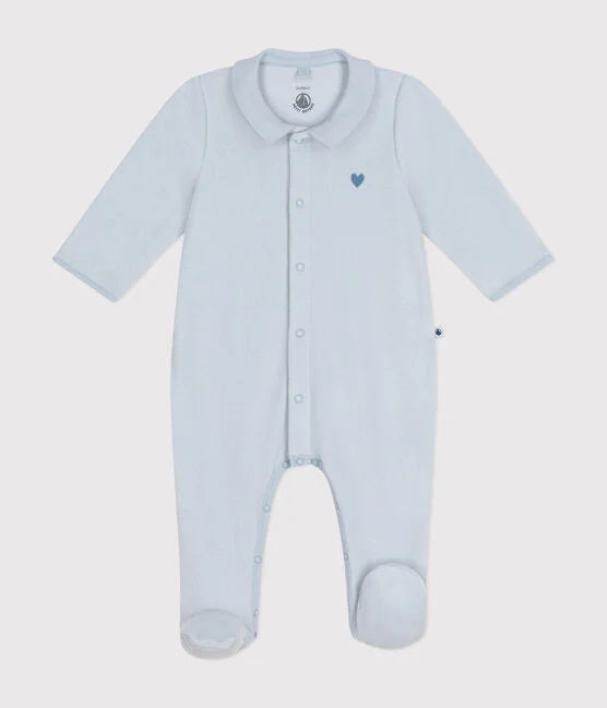 Pyjama velours met voetjes