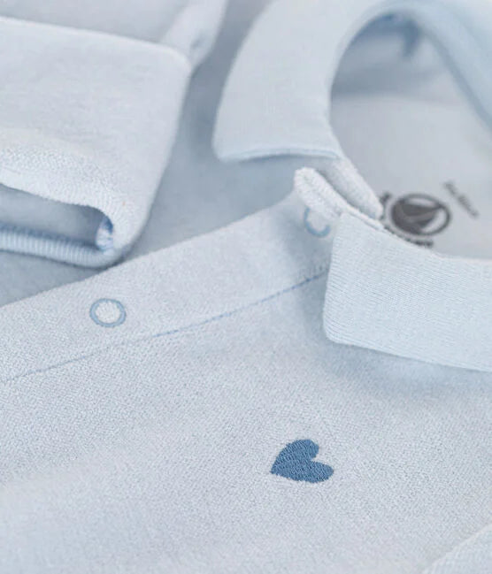 Pyjama velours met voetjes