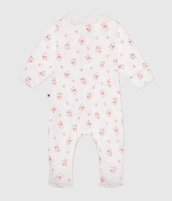 Pyjama met voetjes - bloemetjes