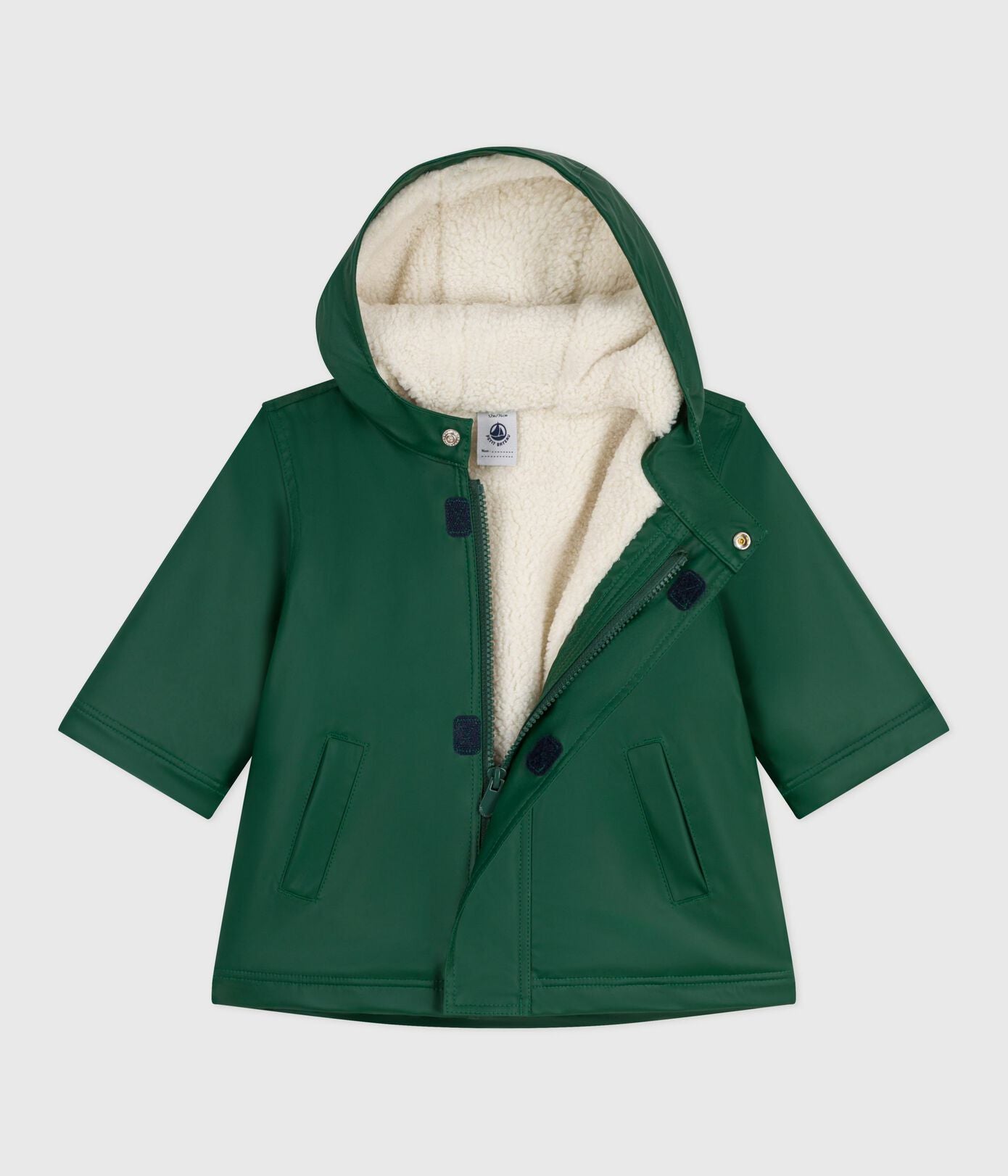 Groene oliejas met pels