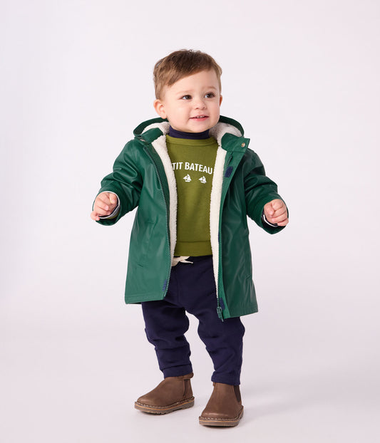 Groene oliejas met pels