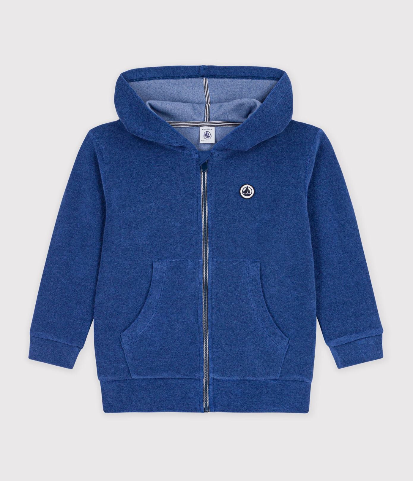 Sweater met rits - badstof