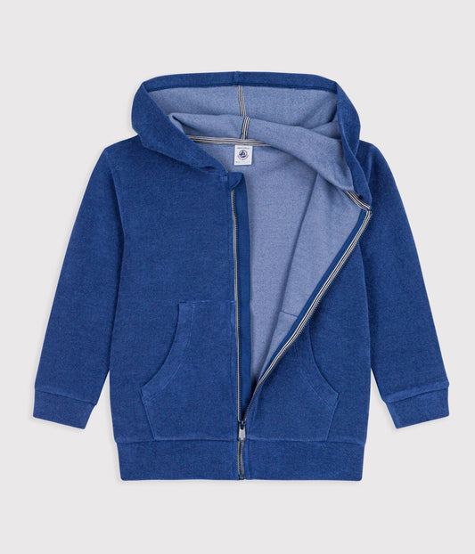 Sweater met rits - badstof