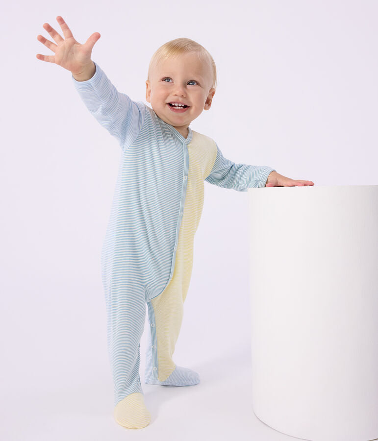 Pyjama met voetjes - color block