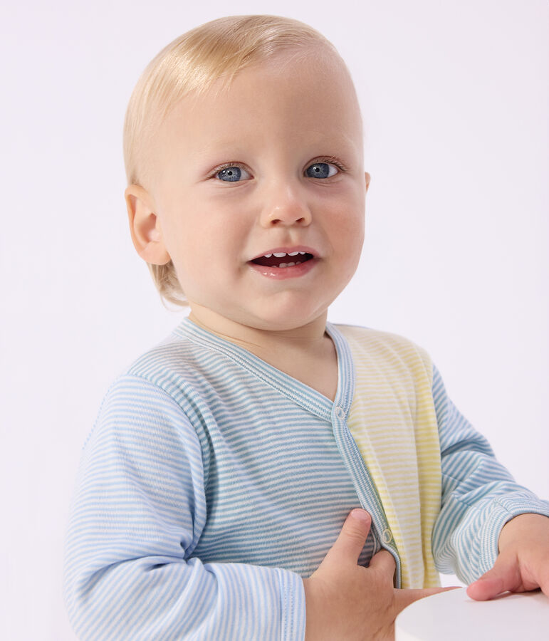 Pyjama met voetjes - color block