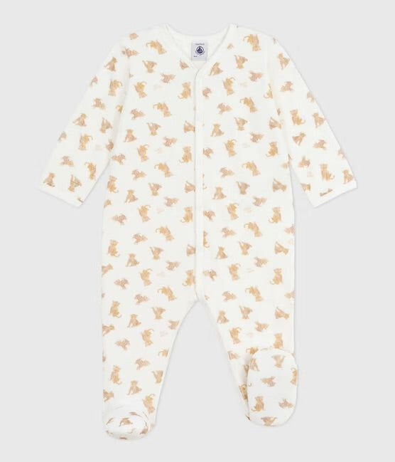 Fluwelen pyjama met voetjes - luipaard 🐆