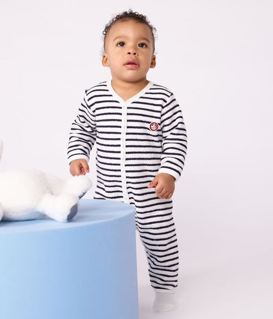 Pyjama met voetjes uit badstof