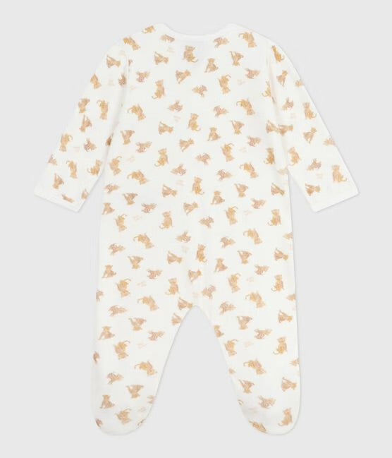 Fluwelen pyjama met voetjes - luipaard 🐆