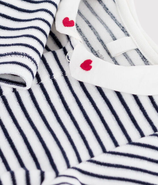 Fluwelen pyjama met voetjes