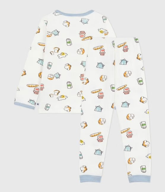 Pyjama met ontbijtprint