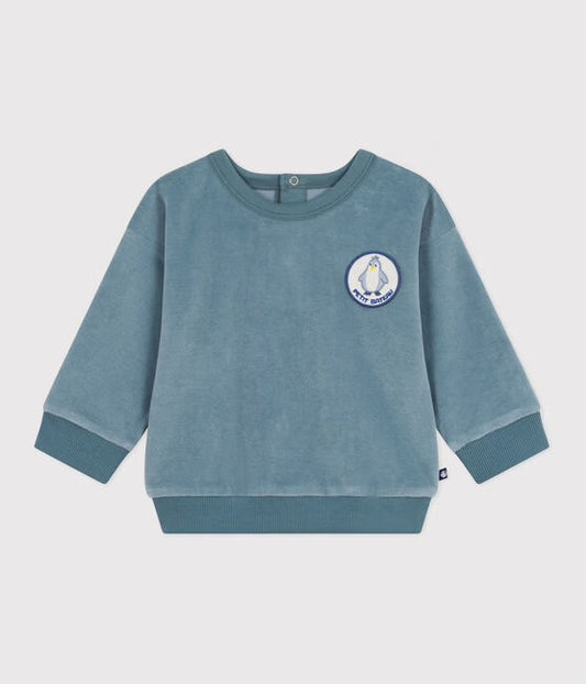 Sweatshirt uit fluweel