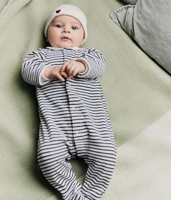 Fluwelen pyjama met voetjes