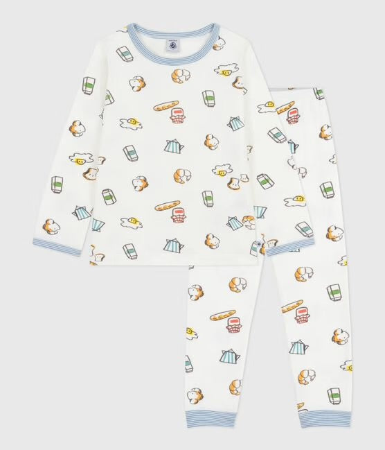 Pyjama met ontbijtprint