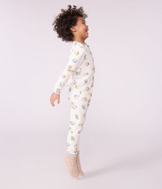 Pyjama met ontbijtprint