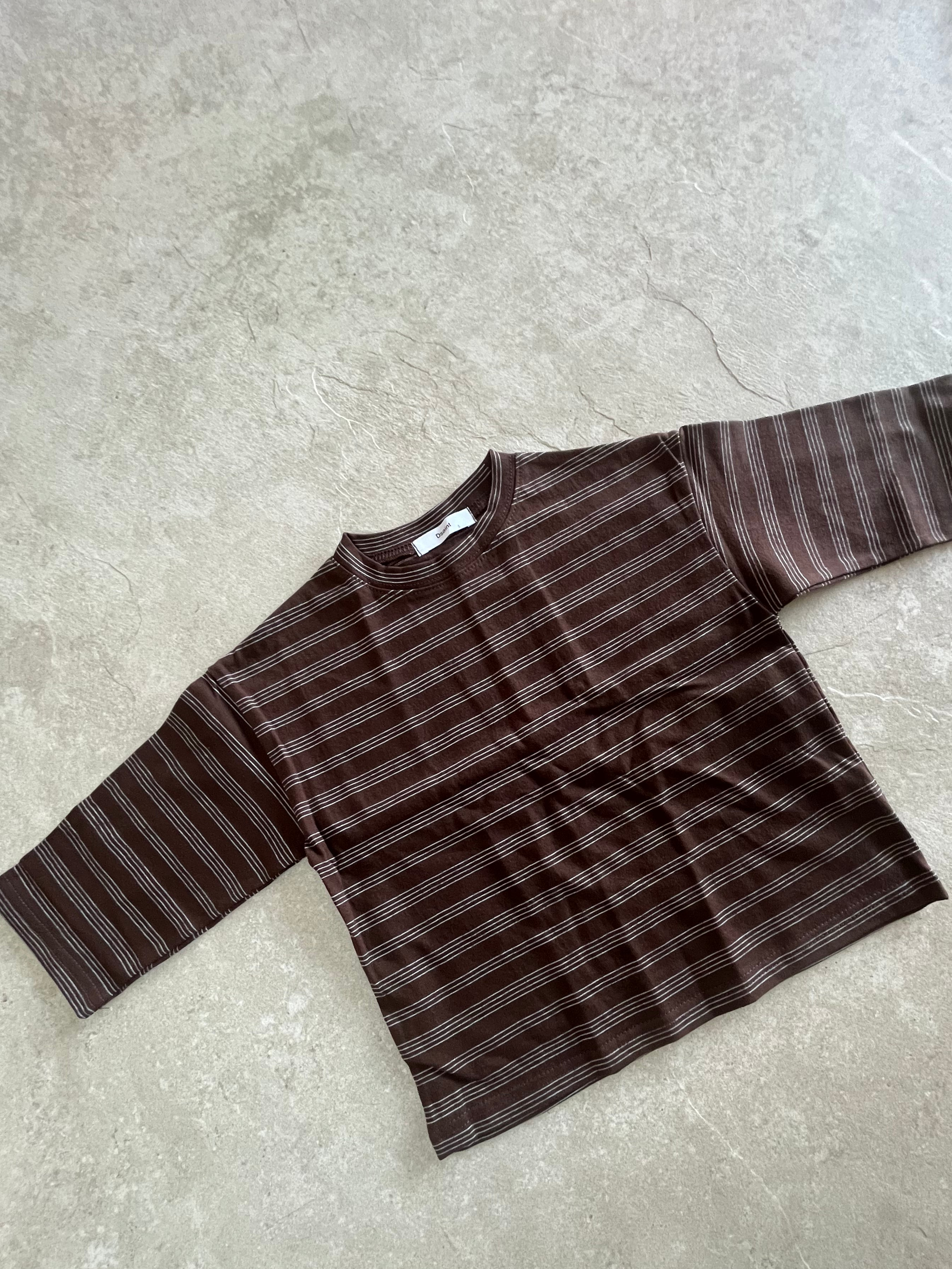 T-shirt met lange mouwen - bruin