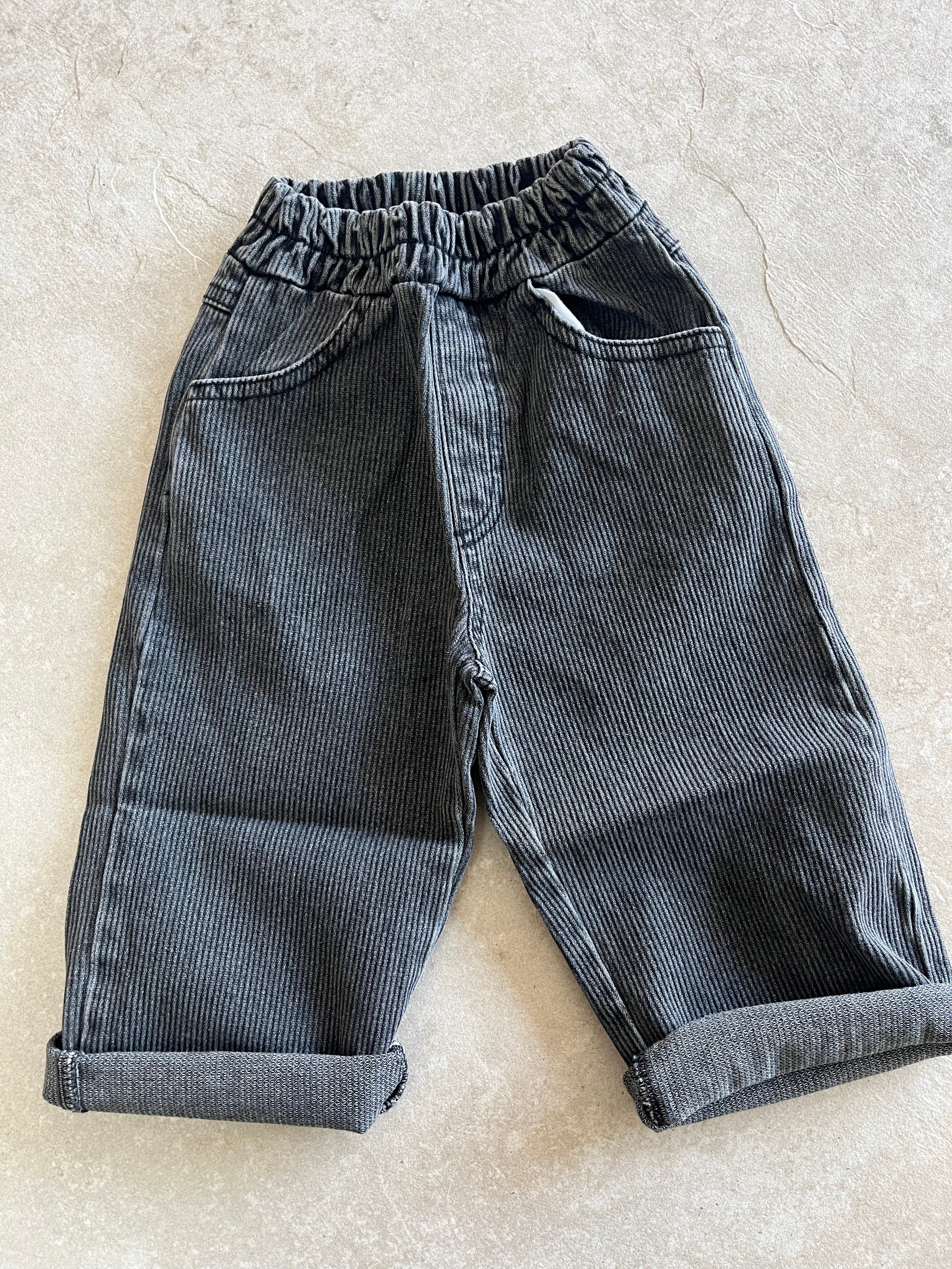 Zwarte jeans - ribstof