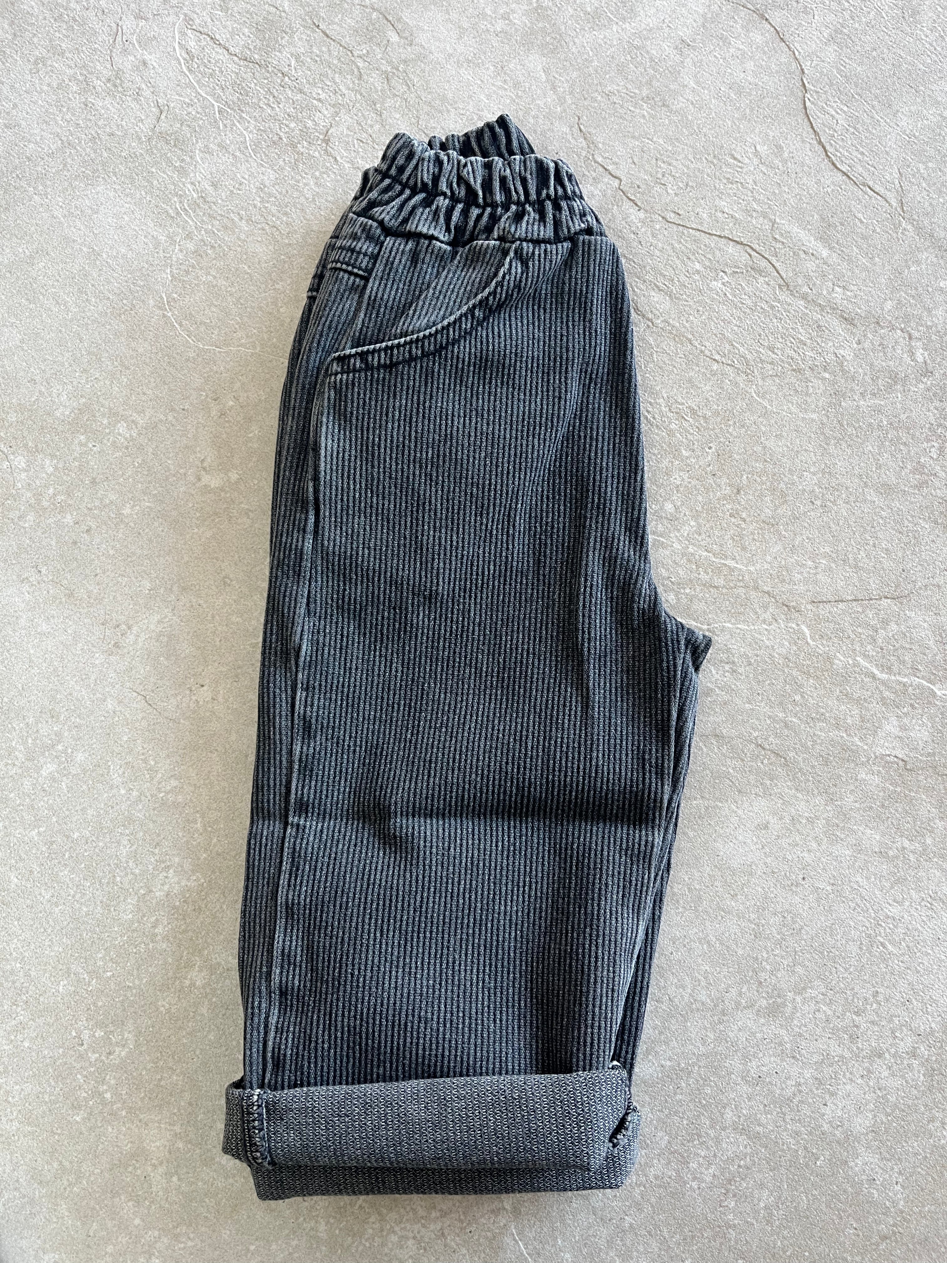 Zwarte jeans - ribstof
