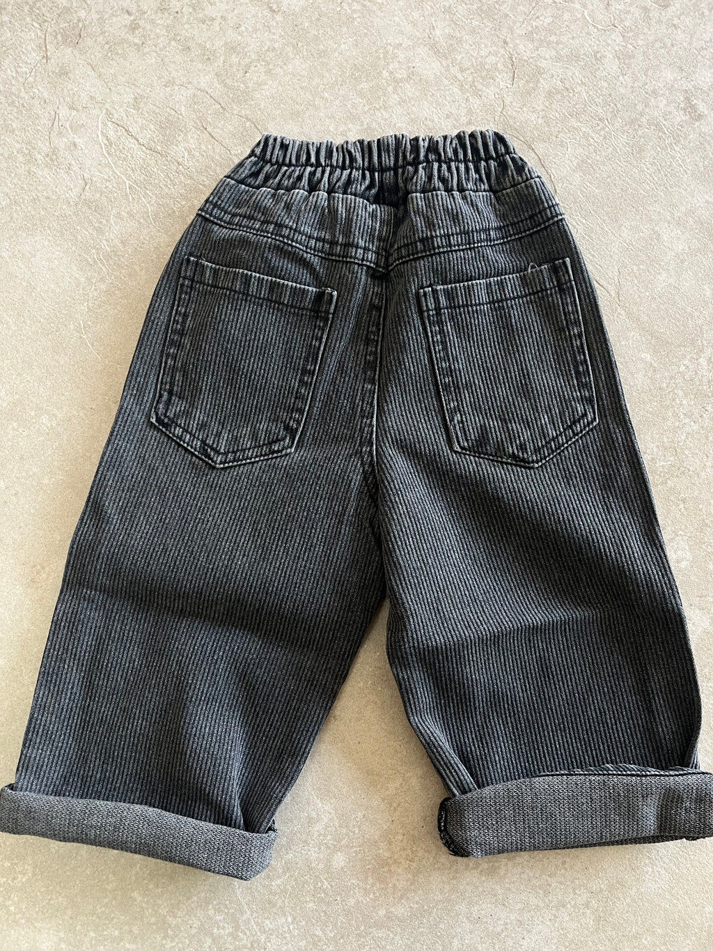 Zwarte jeans - ribstof